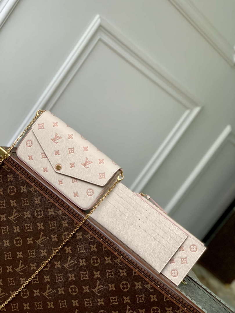 LV M14968 Louis Vuitton F¨¦licie Pochette Bag Bicolor Eden - Default Title - View 1