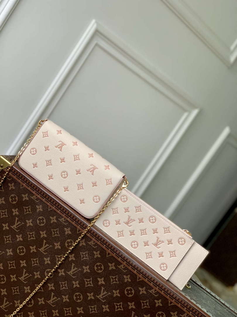 LV M14968 Louis Vuitton F¨¦licie Pochette Bag Bicolor Eden - Default Title - View 3