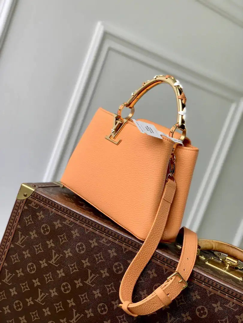 Louis Vuitton LV M14396 Capucines BB Bag khaki Orange