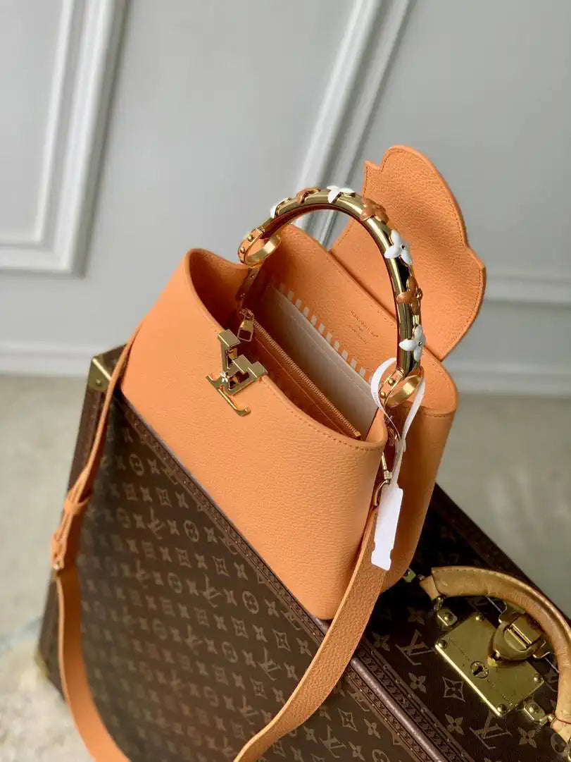 Louis Vuitton LV M14396 Capucines BB Bag khaki Orange