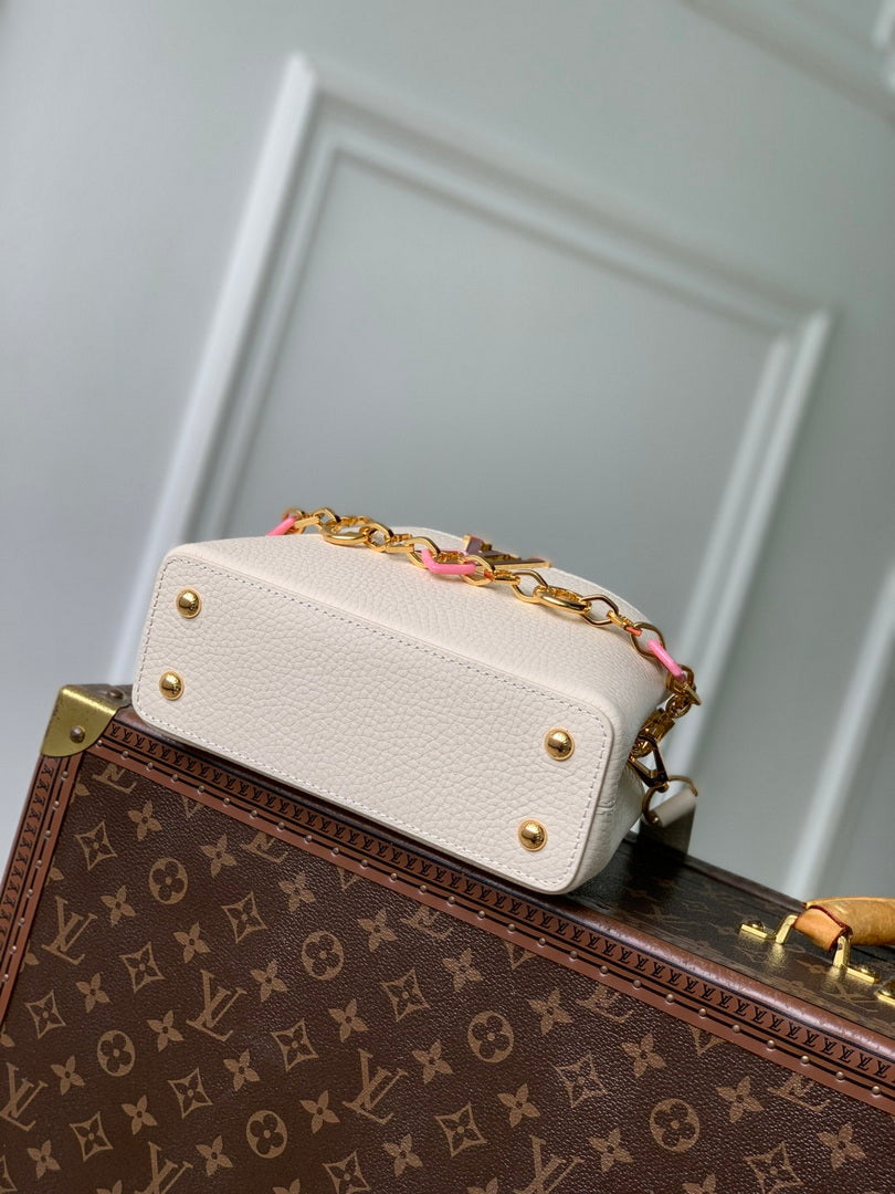 LV M14970 Louis Vuitton Capucines BB Bag White