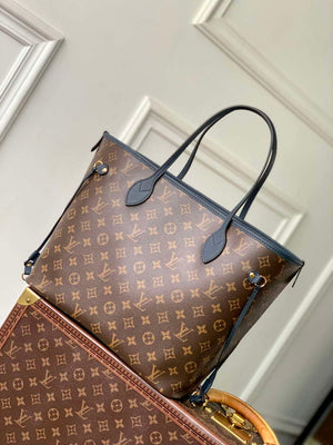 LV M14994 Louis Vuitton Neverfull Inside Out MM Bag Monogram Navy - Default Title - View 1