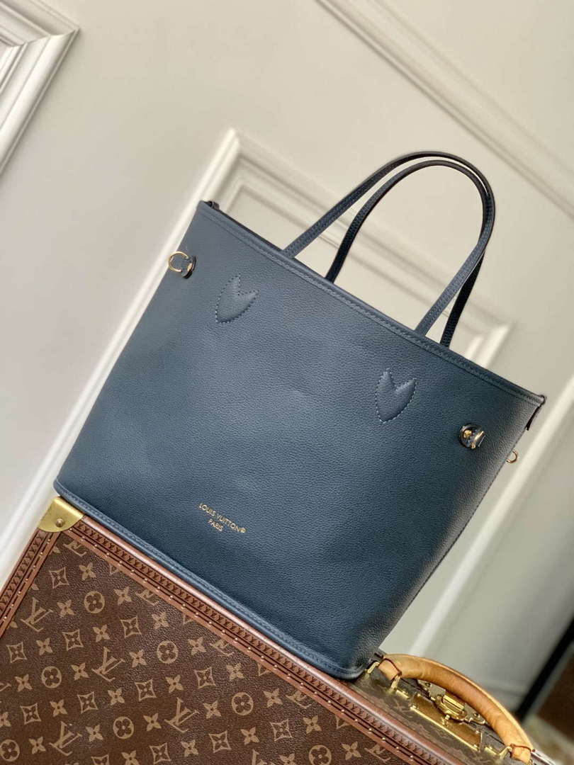 LV M14994 Louis Vuitton Neverfull Inside Out MM Bag Monogram Navy