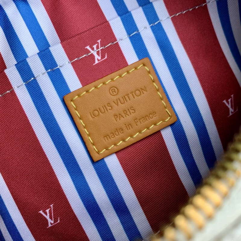 LV M15076 Louis Vuitton Keepall Bandouliere 25 Bag Off-White