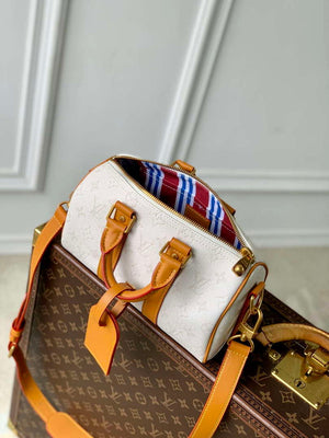 LV M15076 Louis Vuitton Keepall Bandouliere 25 Bag Off-White - Default Title - View 8