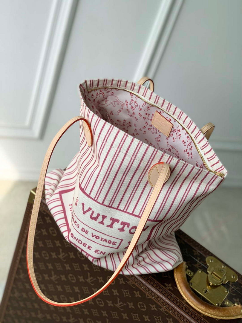 LV M15121 Louis Vuitton Carry It Bag Beige/Plum