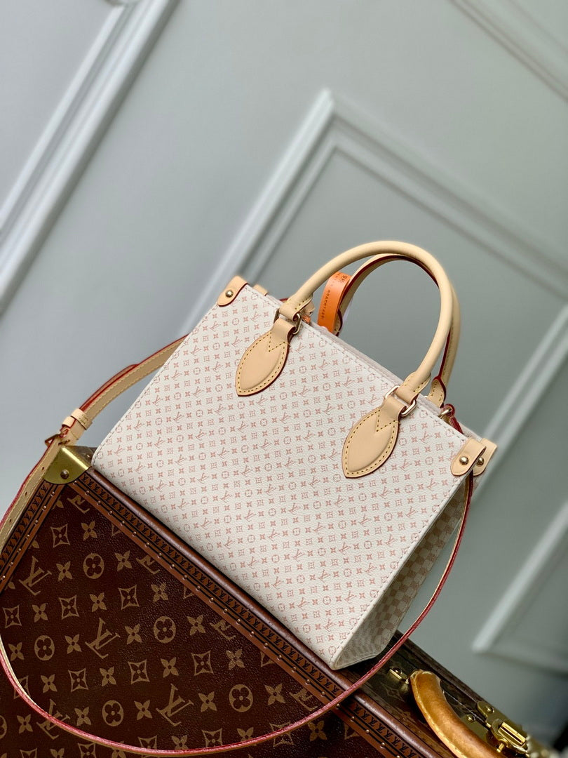 LV M15138 Louis Vuitton OnTheGo PM Bag Azure Blue/Sand