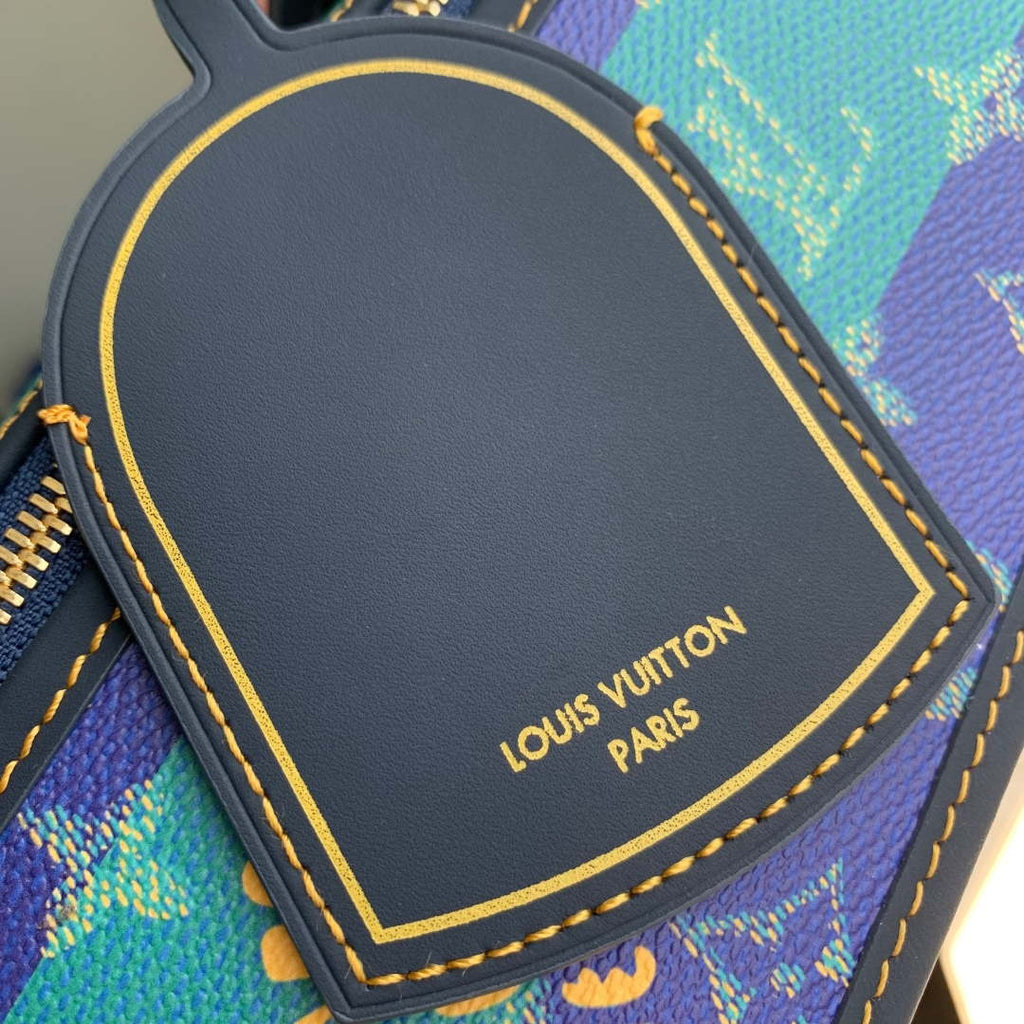 LV M15173 Louis Vuitton Bosphore Wearable Wallet Blue Stripes