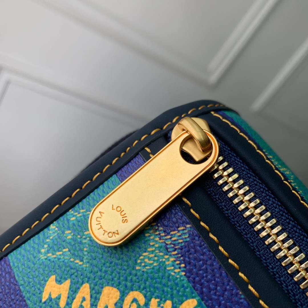 LV M15173 Louis Vuitton Bosphore Wearable Wallet Blue Stripes