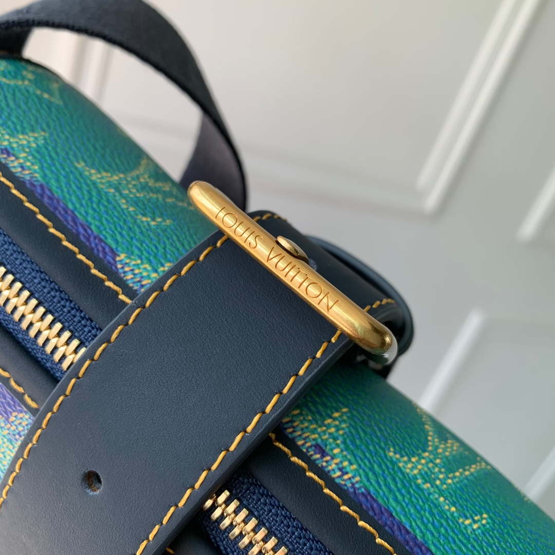 LV M15173 Louis Vuitton Bosphore Wearable Wallet Blue Stripes