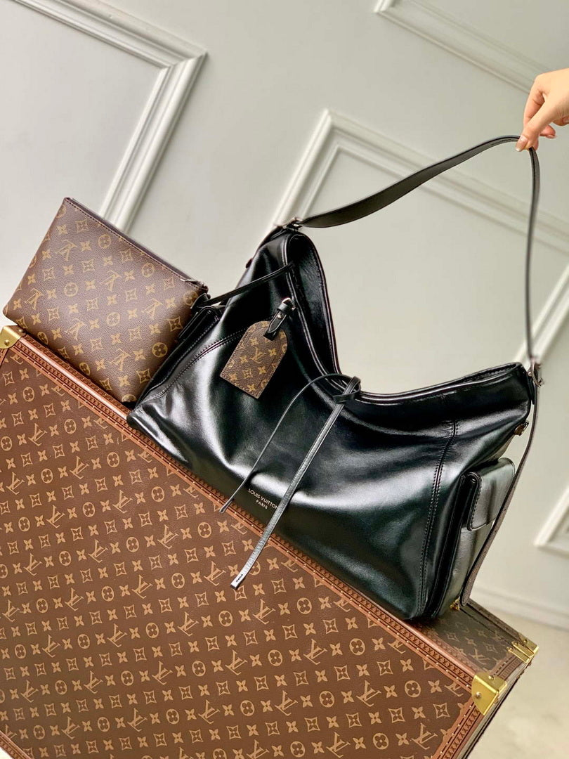 LV M15175 Louis Vuitton Carry All Travel Bag Black