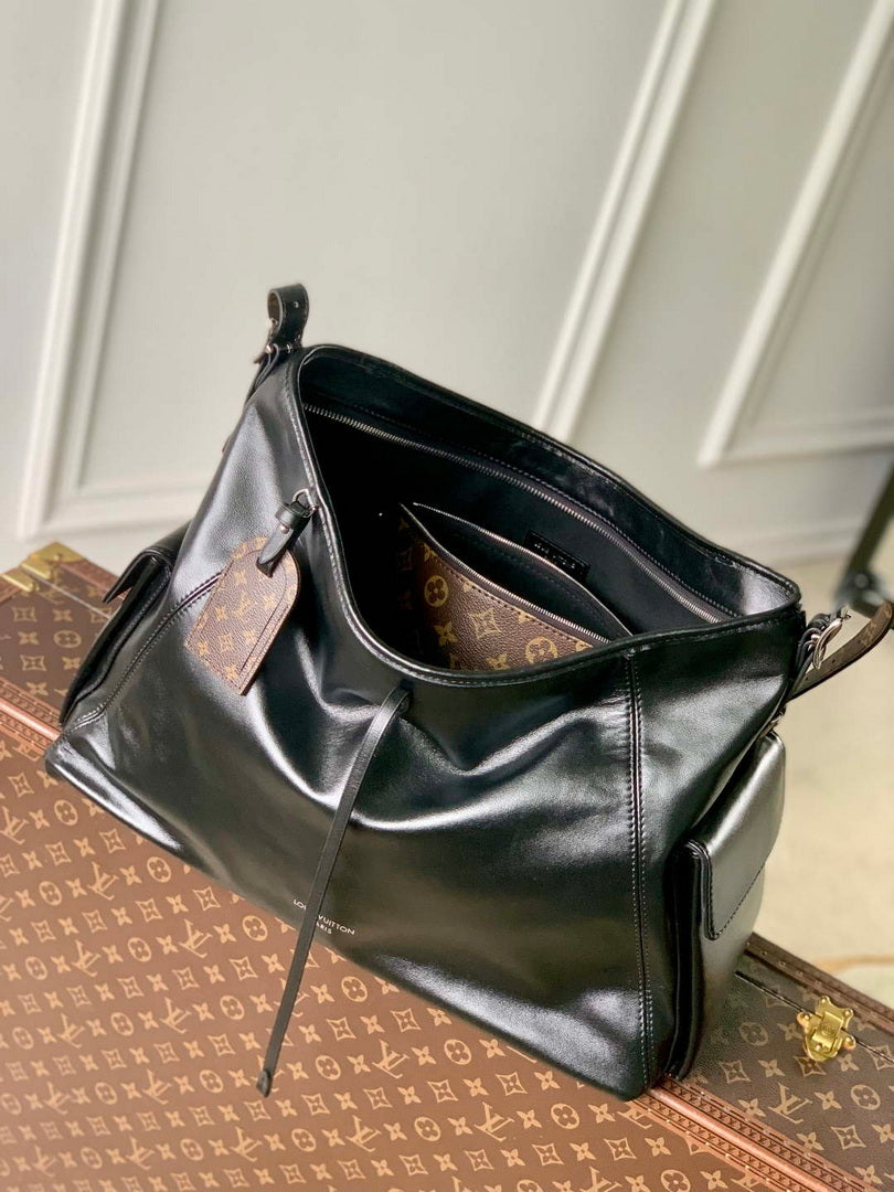 LV M15175 Louis Vuitton Carry All Travel Bag Black