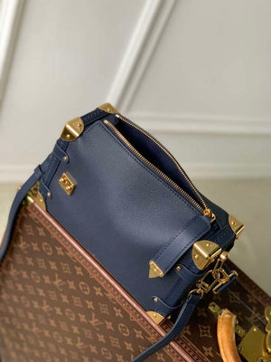 LV M15226 Louis Vuitton Side Trunk MM Handbag Navy Blue - Default Title - View 9