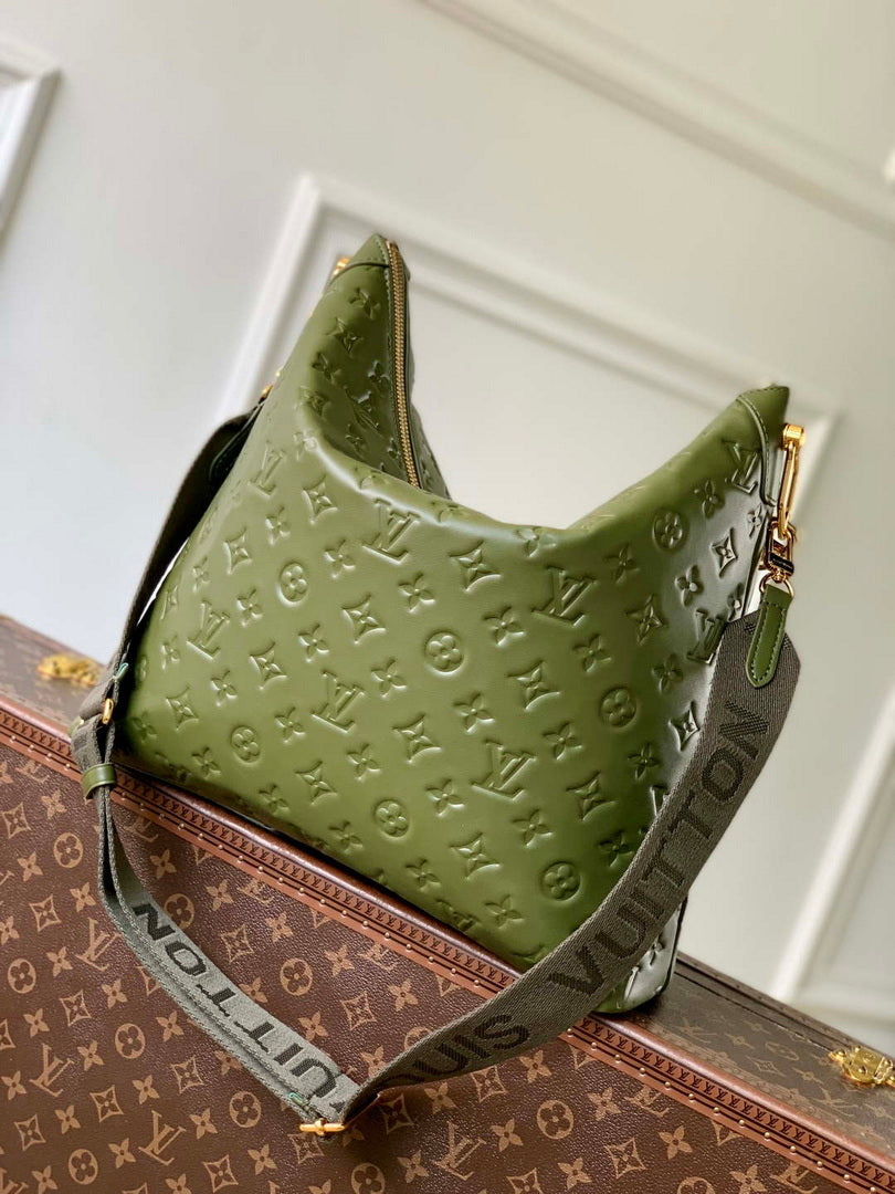 LV M15228 Louis Vuitton Coussin Hobo MM Bag Dark Khaki