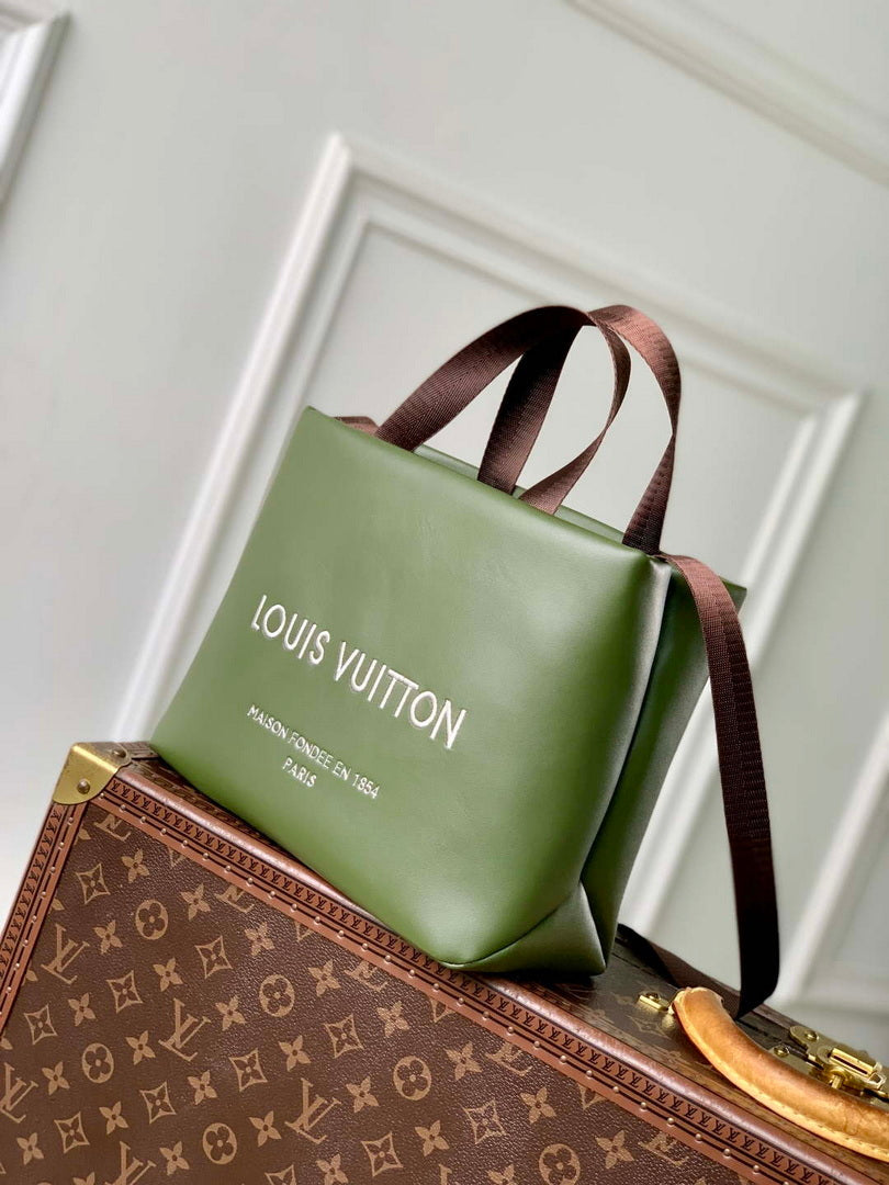 LV M15238 Louis Vuitton Mini Shopper Tote Khaki Green