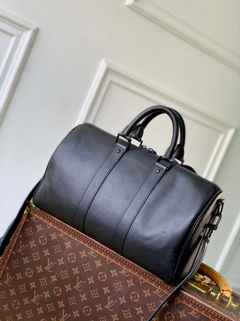 LV M15249 Louis Vuitton Keepall Bandouliere  35 Bag Black