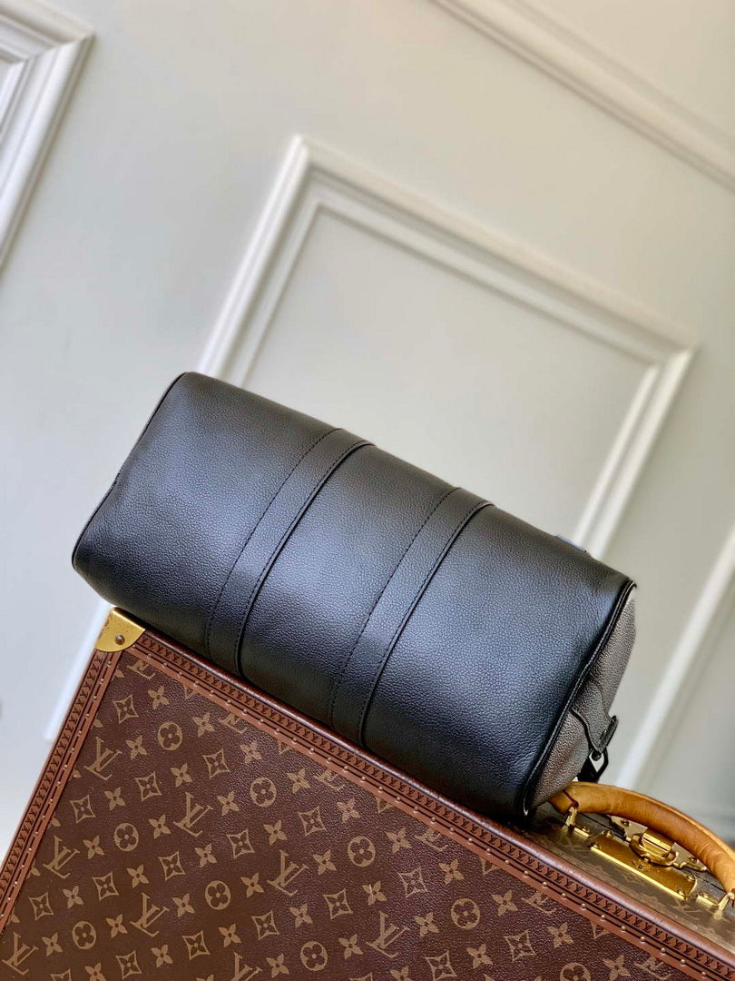 LV M15249 Louis Vuitton Keepall Bandouliere  35 Bag Black
