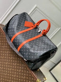 LV M15251 Louis Vuitton Keepall Bandouliere  55 Travel Bag Monogram Eclipse