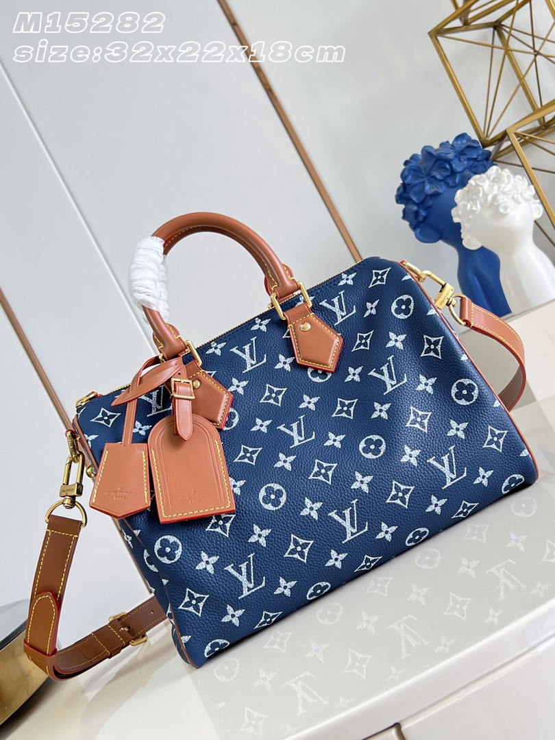 LV M15282 Louis Vuitton Speedy P9 Bandoulière 30 Bag Indigo