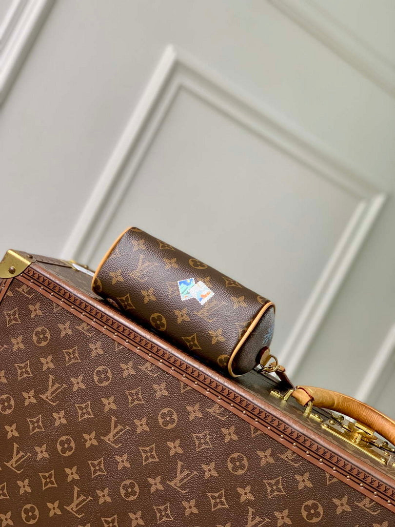 LV M15330 Louis Vuitton Nano Speedy Bag Monogram Snowy Pearl