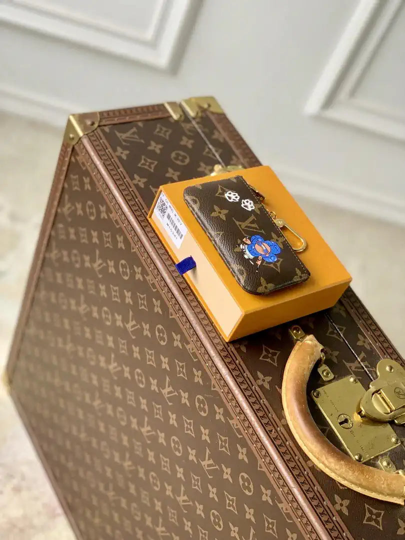 LV M15341 Louis Vuitton Key Pouch Monogram Blue Frost