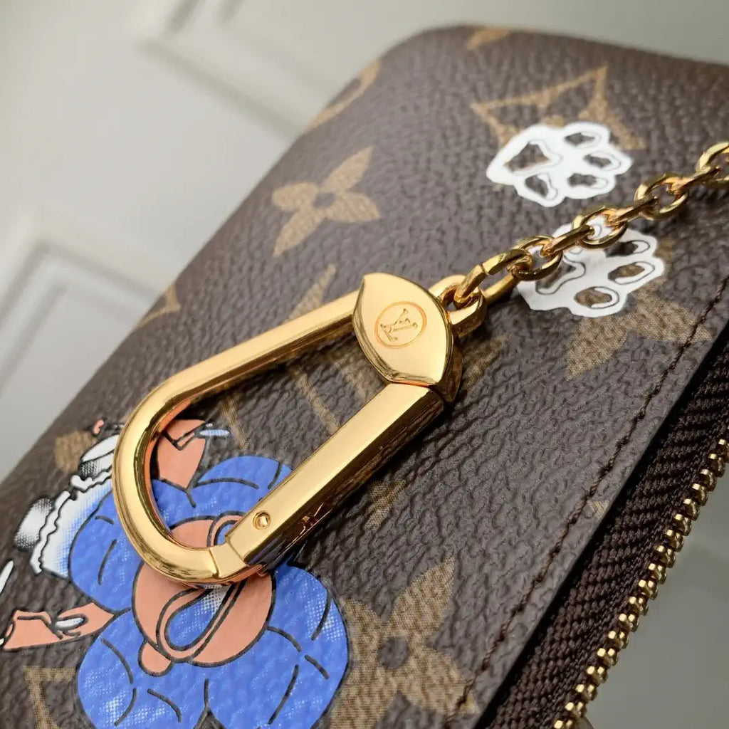 LV M15341 Louis Vuitton Key Pouch Monogram Blue Frost