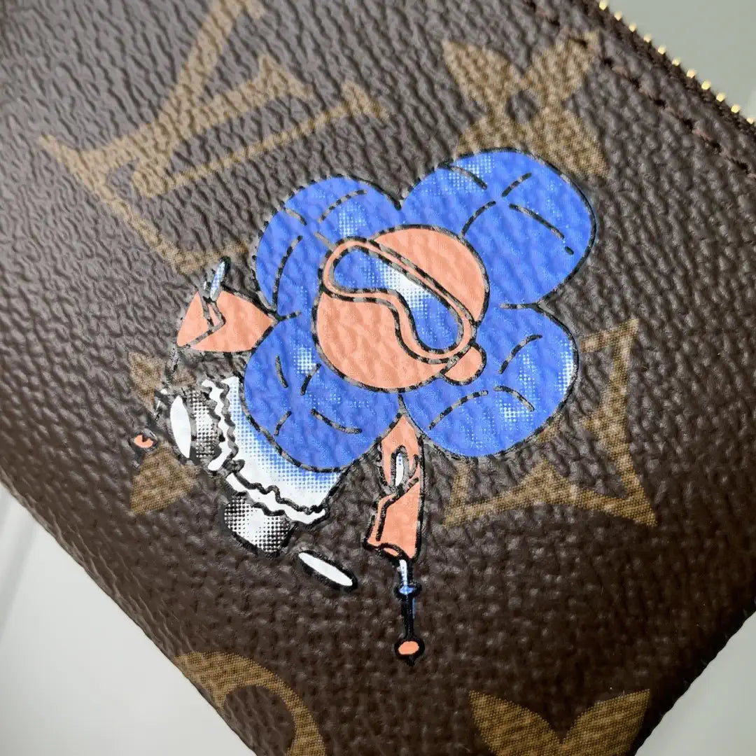 LV M15341 Louis Vuitton Key Pouch Monogram Blue Frost