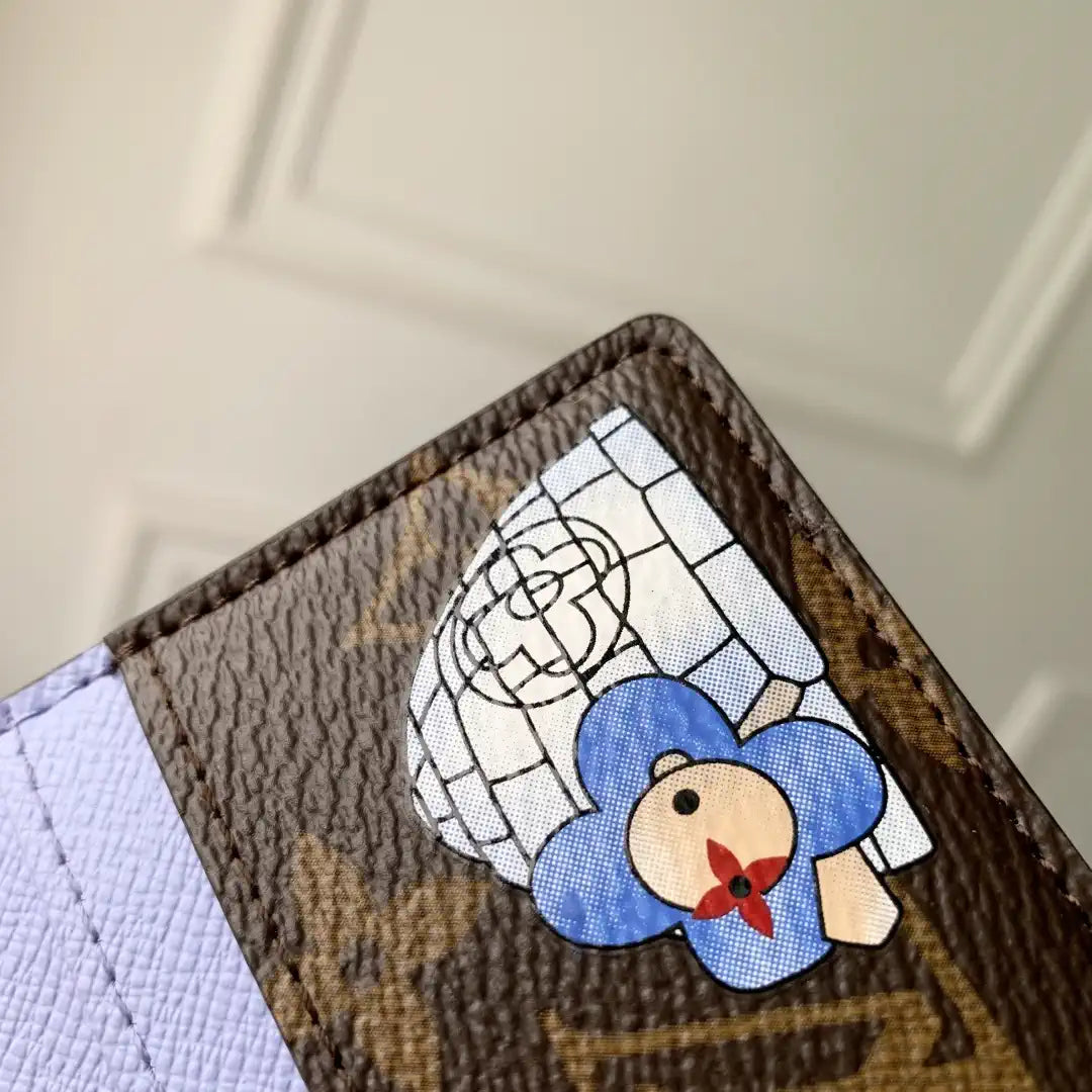 LV M15341 Louis Vuitton Key Pouch Monogram Blue Frost