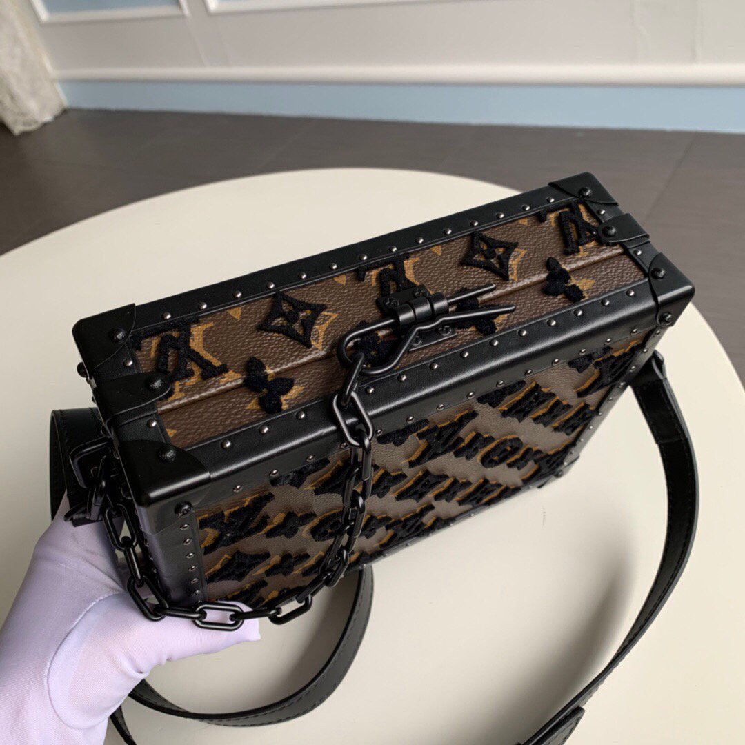 LV M20233 Louis Vuitton Clutch Box Bag M20230 Black - luxibagsmall