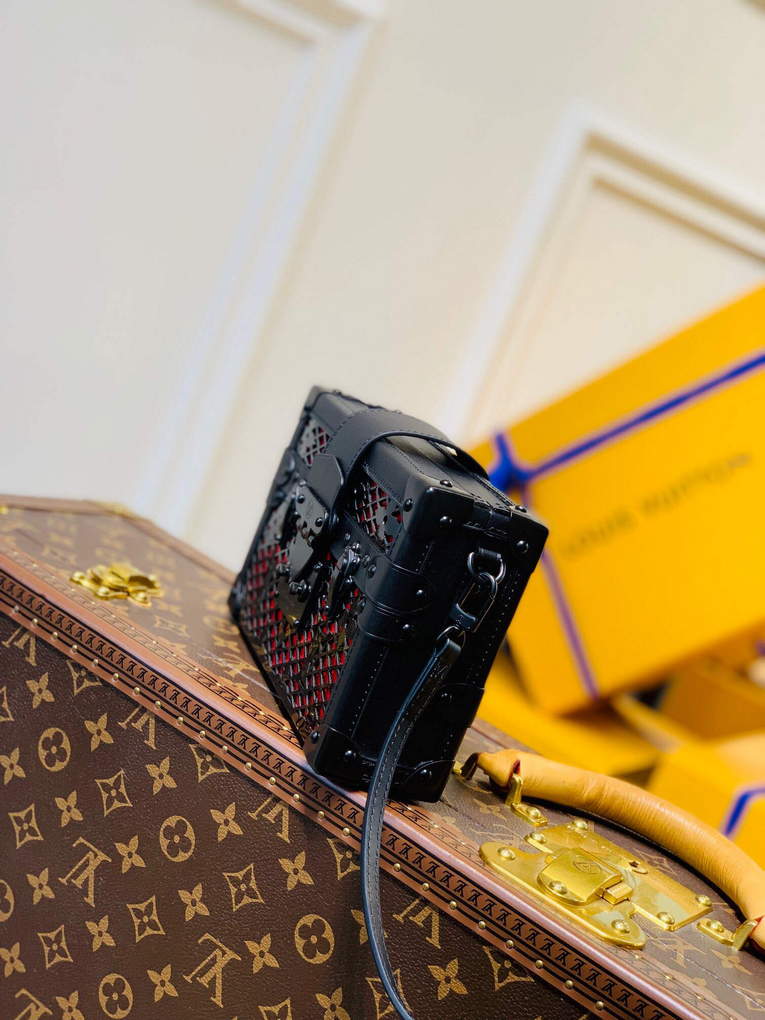LV M20353 Louis Vuitton Petite Malle Handbag Black - Default Title - View 3