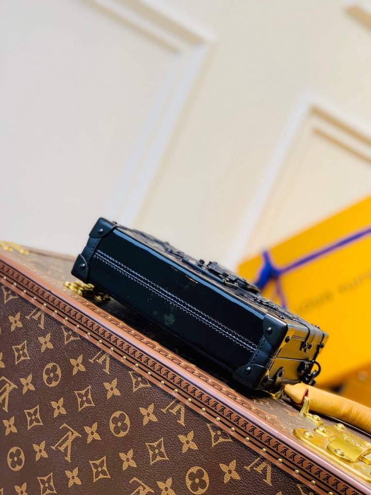 LV M20353 Louis Vuitton Petite Malle Handbag Black - Default Title - View 4