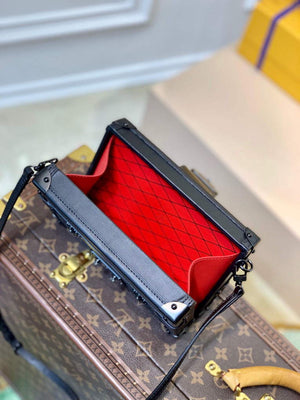 LV M20353 Louis Vuitton Petite Malle Handbag Black - Default Title - View 7