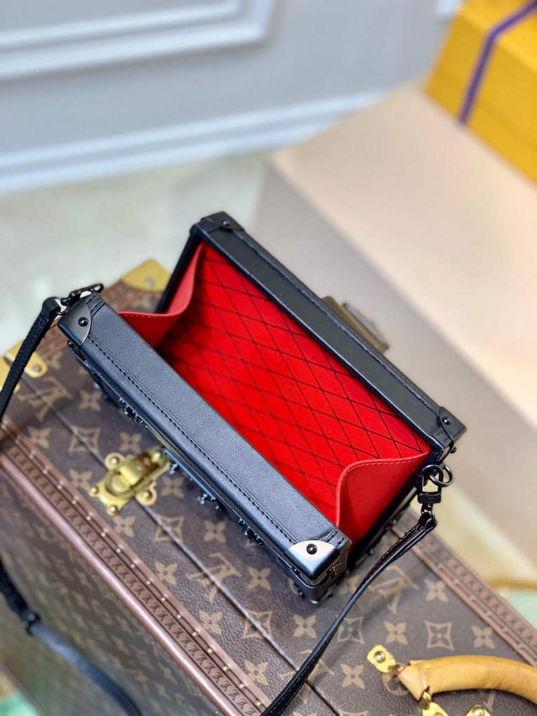 LV M20353 Louis Vuitton Petite Malle Handbag Black - Default Title - View 7