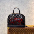 LV M20355 Louis Vuitton Alma PM Handbag Patent Calfskin Black - Default Title - View 1