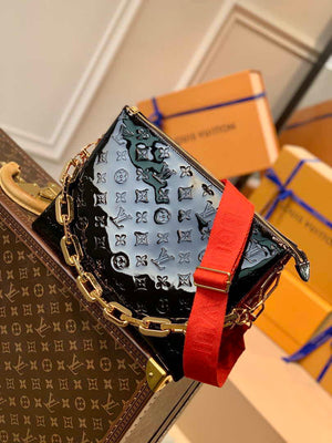 LV M20369 Louis Vuitton Coussin MM Bag Patent calfskin M57783 Black - Default Title - View 1