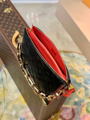 LV M20369 Louis Vuitton Coussin MM Bag Patent calfskin M57783 Black - Default Title - View 8