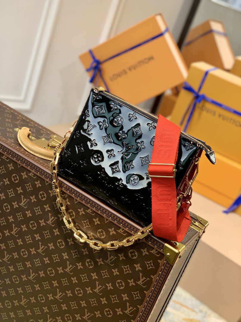 LV M20369 Louis Vuitton Coussin PM Bag Patent calfskin Black - Default Title - View 1