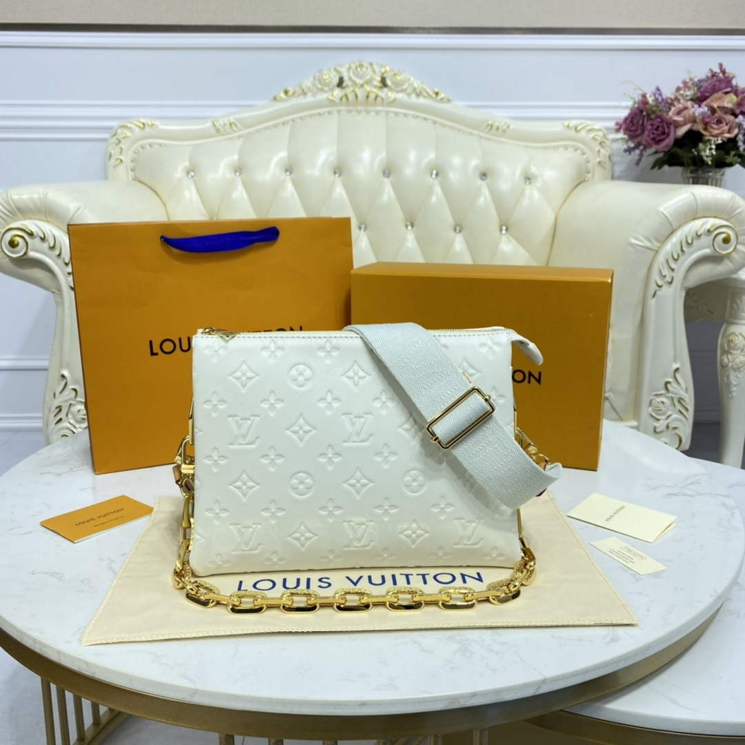 LV M20378 Louis Vuitton Coussin PM Bag White - Default Title - View 1