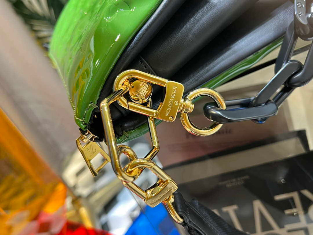 LV M20565 Louis Vuitton Coussin PM Bag Patent calfskin Green