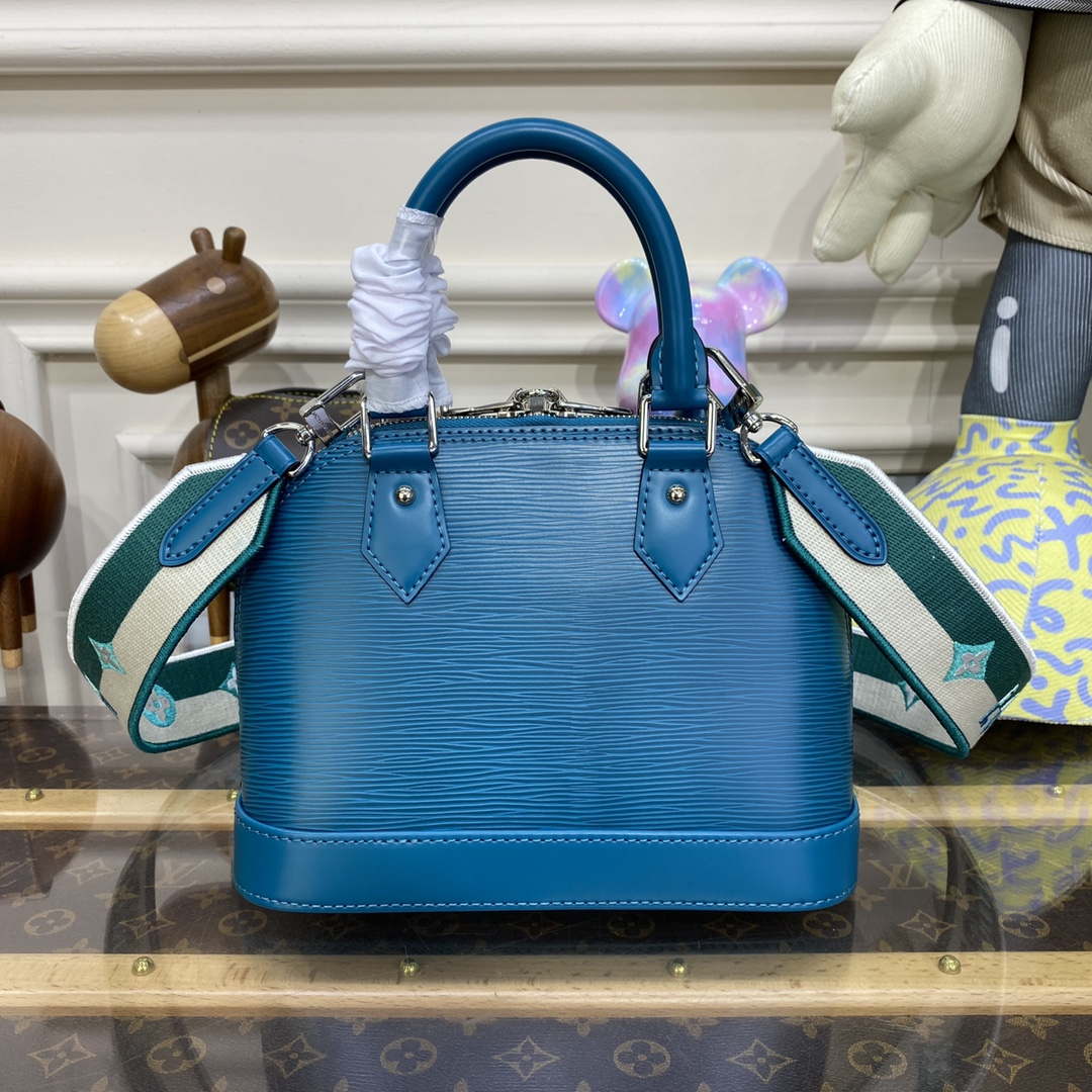 LV M20609 Louis Vuitton Alma BB Epi Handbag Turquoise Green - Default Title - View 2