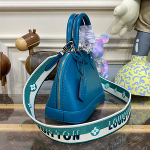 LV M20609 Louis Vuitton Alma BB Epi Handbag Turquoise Green - Default Title - View 3