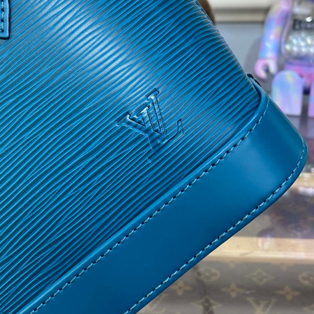LV M20609 Louis Vuitton Alma BB Epi Handbag Turquoise Green
