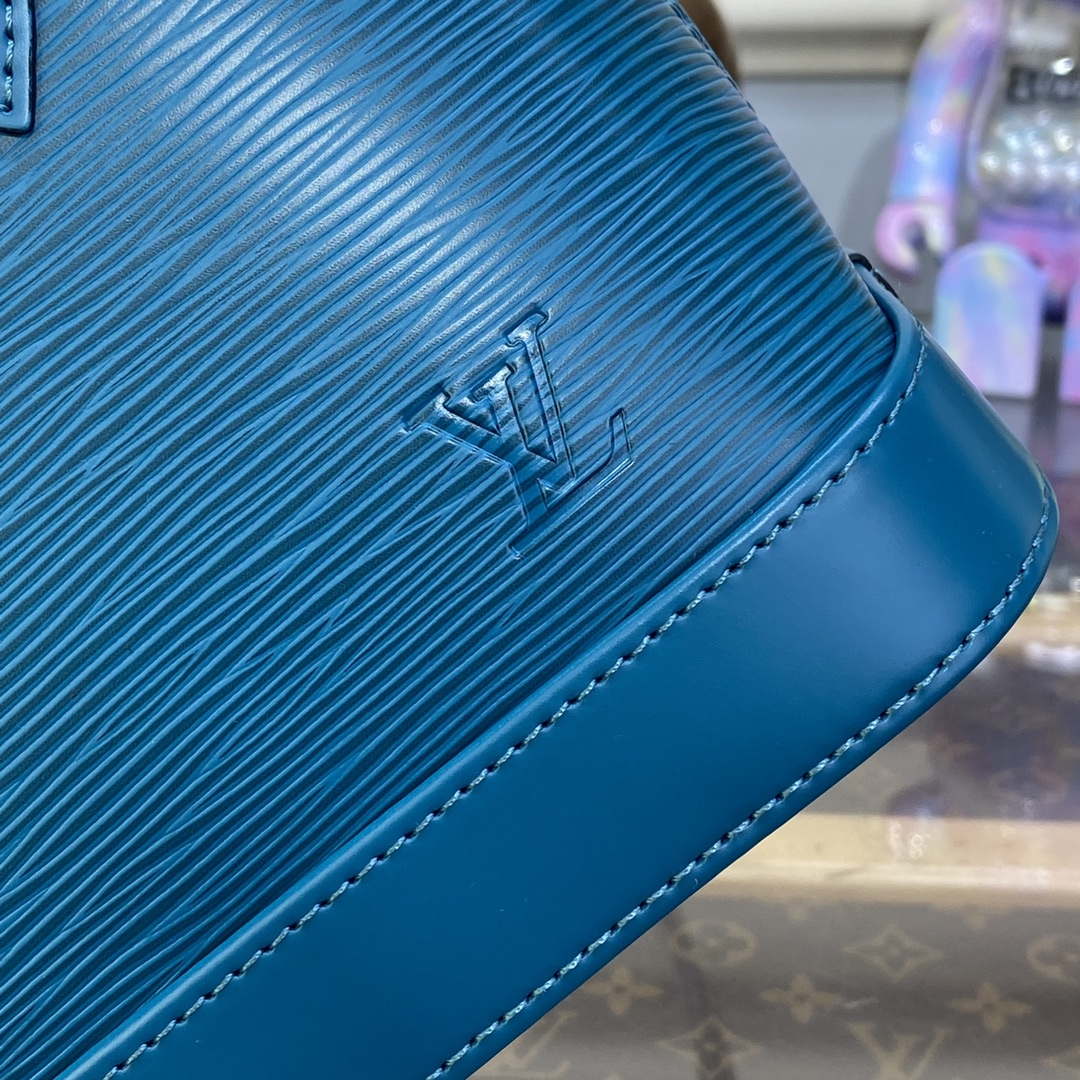 LV M20609 Louis Vuitton Alma BB Epi Handbag Turquoise Green