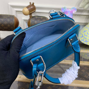 LV M20609 Louis Vuitton Alma BB Epi Handbag Turquoise Green - Default Title - View 9
