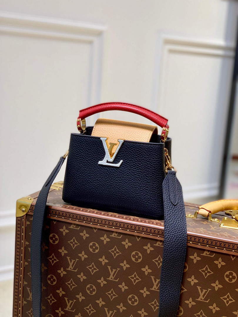 LV M20704 Louis Vuitton Capucines Mini Handbag Black