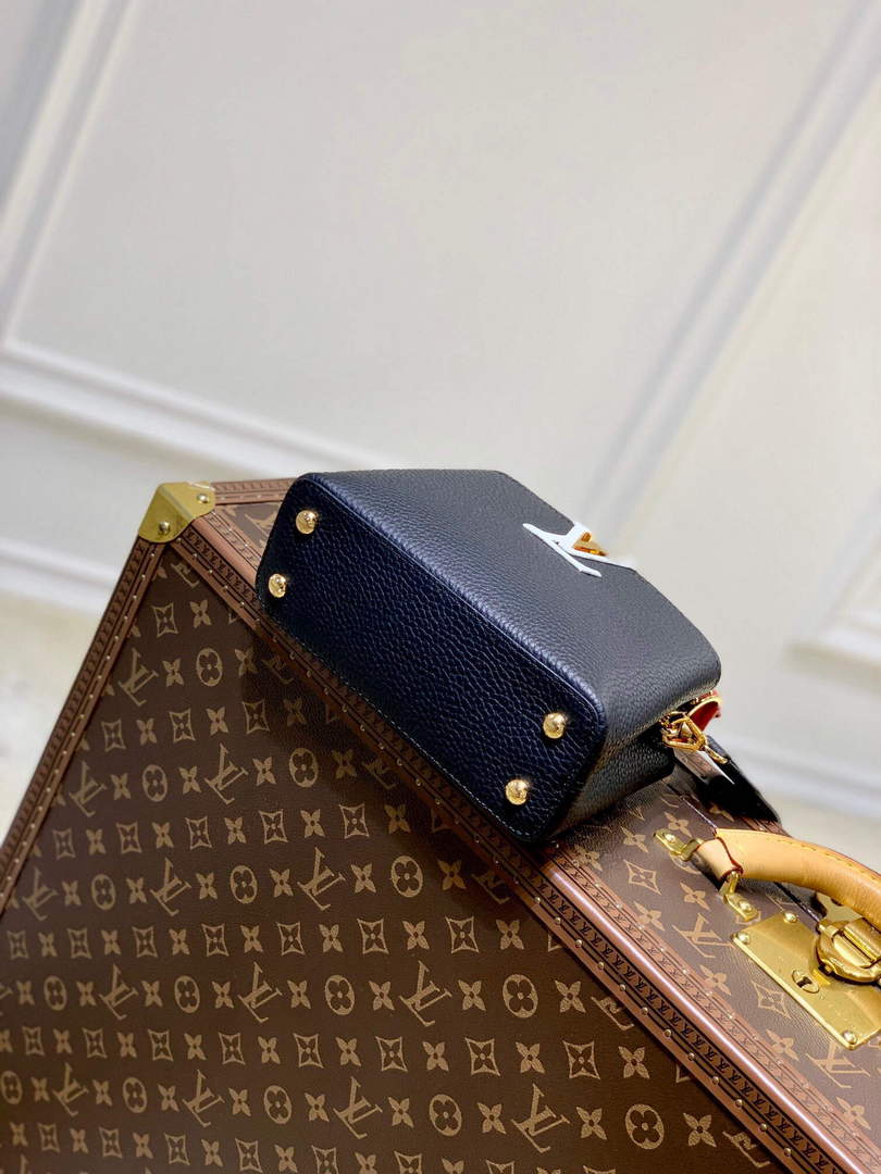 LV M20704 Louis Vuitton Capucines Mini Handbag Black - Default Title - View 4