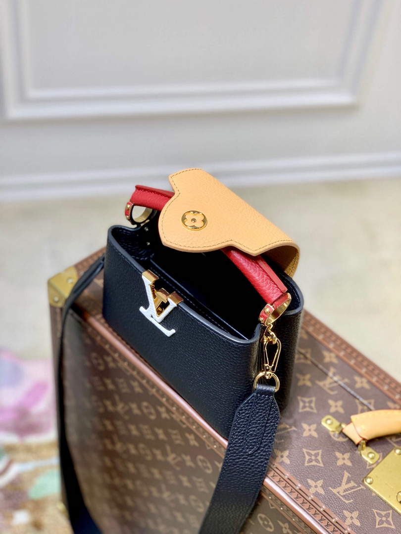 LV M20704 Louis Vuitton Capucines Mini Handbag Black - Default Title - View 8