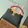 LV M20704 Louis Vuitton Capucines MM Handbag Black - Default Title - View 1