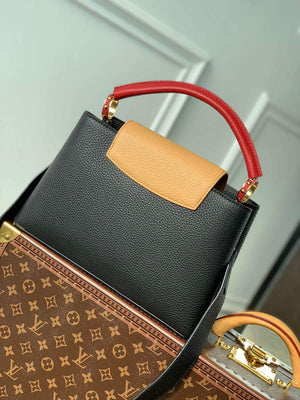 LV M20704 Louis Vuitton Capucines MM Handbag Black - Default Title - View 2