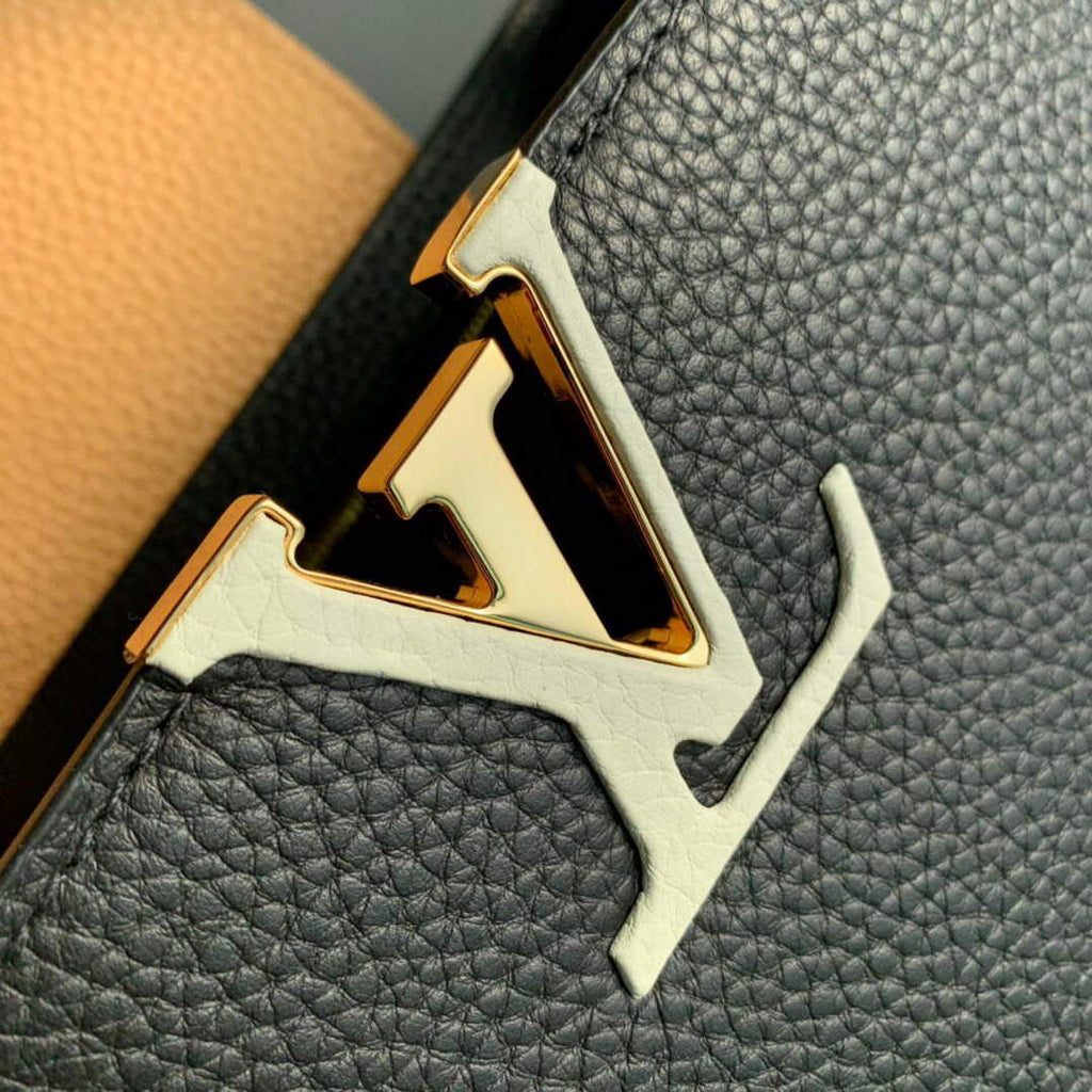 LV M20704 Louis Vuitton Capucines MM Handbag Black